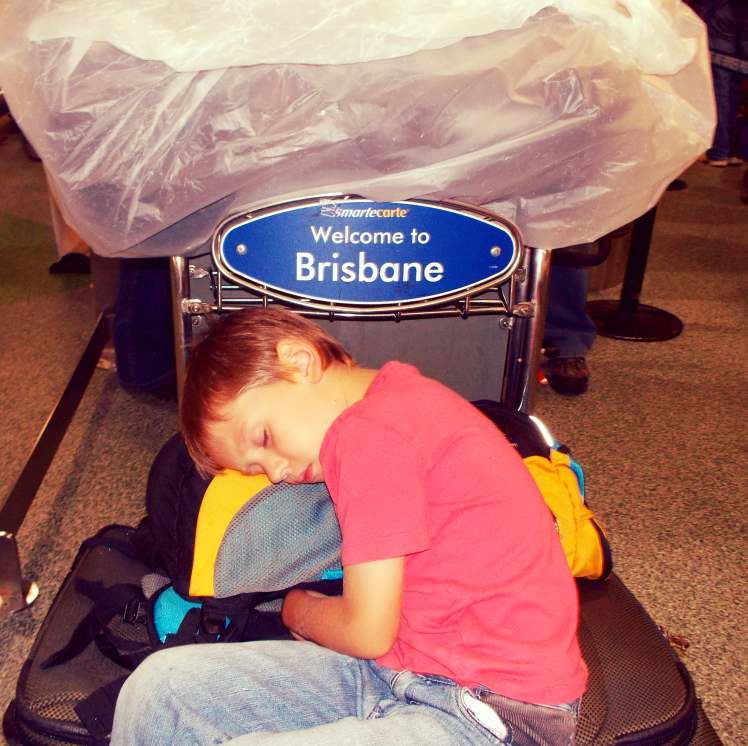 Welcome to Brisbane. Some family members will be more refreshed than others after immigration has chewed you up and spat you out.